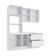 Armário De Cozinha Compacta Torre Quente 100% Mdf 190cm Branco Celeste Kappesberg