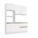 Armário De Cozinha Compacta Torre Quente 100% Mdf 190cm Branco Celeste Kappesberg