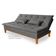 Sofá Cama Reclinável Casal 1,84m Island Suede Cinza Premium