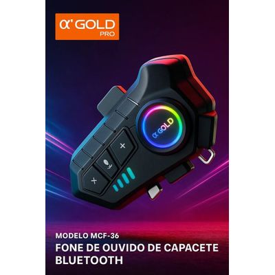 Fone De Ouvido Para Capacete Bluetooth Headset Rgb S/ Fio 36