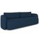 Sofá 3 Lugares Sala Living Orgânico 240cm Oregon K01 Veludo Azul Marinho - Lyam Decor