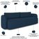 Sofá 3 Lugares Sala Living Orgânico 240cm Oregon K01 Veludo Azul Marinho - Lyam Decor