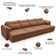 Sofá Retrátil Para Sala de Estar 4 Lugares 339cm Riza S03 Couro Soft Mel - Lyam Decor
