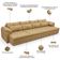 Sofá Retrátil Para Sala de Estar 5 Lugares 379cm Riza S03 Couro Soft Bege - Lyam Decor