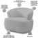 Kit 02 Poltronas Giratória Orgânica Para Sala Living Florea M05 Bouclê Cinza - Lyam Decor