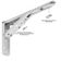 Kit 01 Par Suporte Para Mesa Dobrável Retrátil 30 cm H02 Mão Francesa Branco - Lyam