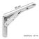 Kit 01 Par Suporte Para Mesa Dobrável Retrátil 30 cm H02 Mão Francesa Branco - Lyam