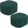 Kit 2 Puffs Decorativos Orgânico para Living Quarto 70cm Doha W01 Bouclê Verde - Lyam Decor