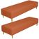 Kit 02 Puffs Decorativo Sala de Estar Bali W01 Pés Palito 190x60cm Tecido Terracota - Lyam Decor