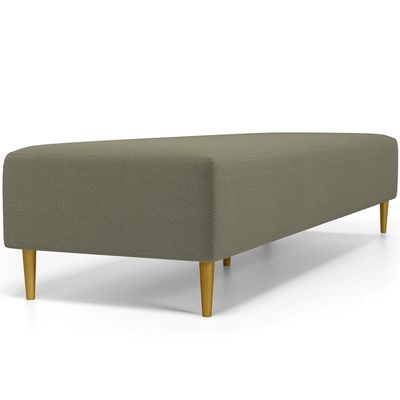 Kit 02 Puffs Decorativo Sala de Estar Bali W01 Pés Palito 210x60cm Bouclê Oliva - Lyam Decor