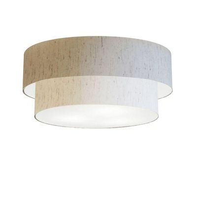 Plafon Para Corredor Cilíndrico Sc-3024 Cúpula Cor Linho Bege