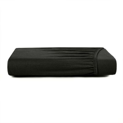 Lençol Com Elástico Solteiro King Altenburg Malha Fio Penteado Preto Primitivo