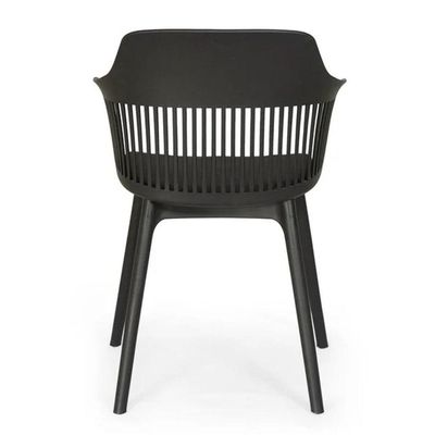Conjunto De Jantar Mesa Eiffel 90cm + 4 Cadeiras Marcela Preta