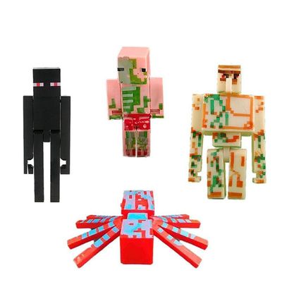 Cartela Minecraft Dragão 5 Bonecos + 1 Bloco Pigman