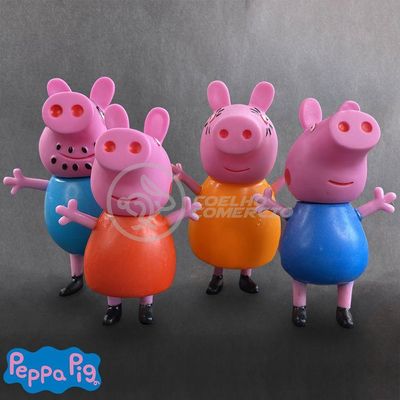 Kit 4 Bonecos Familia Peppa Pig