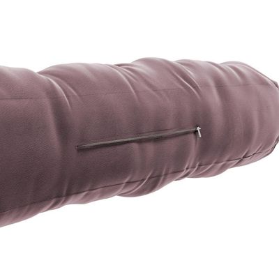 Almofada Para Cabeceira Encosto Apoio Lombar Spot 195cm Com Porta Celular Veludo - Abmaza Cor Rosê