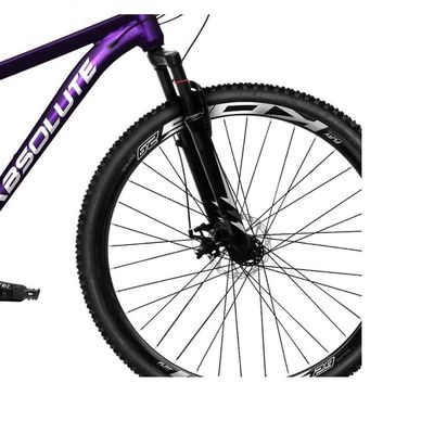 Bicicleta Aro 29 Absolute Nero 5 Alumínio 21v Freio Hidráulico Garfo Suspensão Mountain Bike Roxo Tam: 17
