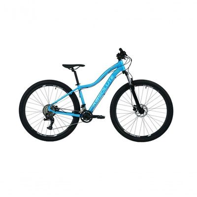 Bicicleta Aro 29 Absolute Hera Alumínio 2x9 Freios Hidráulicos K7 Garfo Com Trava 18v Mtb Azul Tam: 17