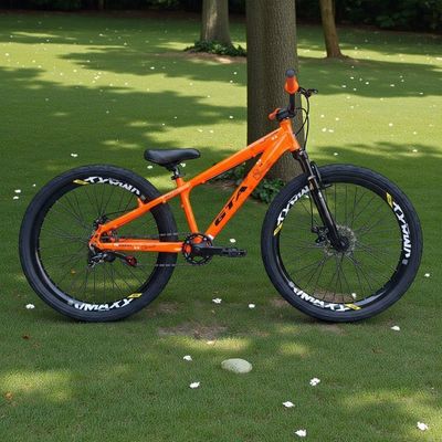 Bicicleta Aro 26 Gta Rebel Freeride Downhill Single Aros Vmaxx Freio A Disco Pneu Flame Preto Laranja