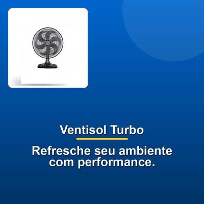 Ventisol Ventilador Turbo 50cm Preto 220v