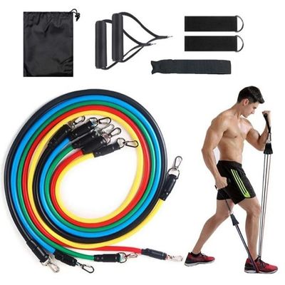 Kit Extensor Elástico 11 Peças  Exercício Fitness
