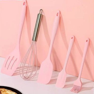 Kit Utensílios De Silicone Para Cozinha 5 Peças  Vermelho