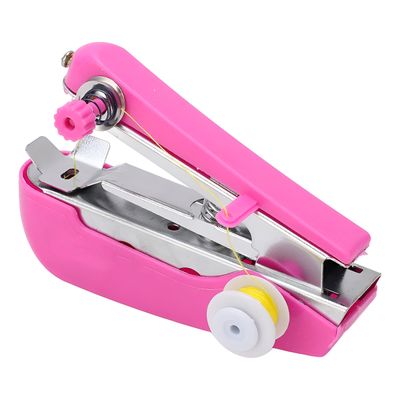 Mini Máquina Costura de Bolso Portátil Reparo Ferramenta - Reparos Rápidos e Práticos | Cor:Rosa