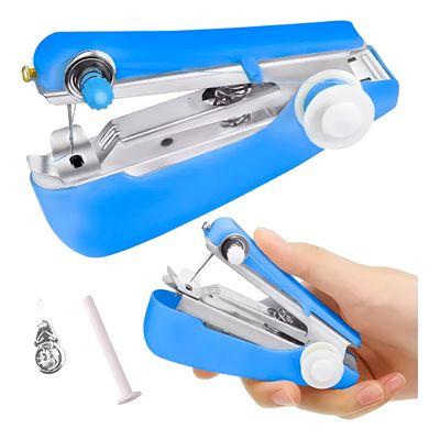 Mini Máquina Costura de Bolso Portátil Reparo Ferramenta - Reparos Rápidos e Práticos | Cor:Rosa