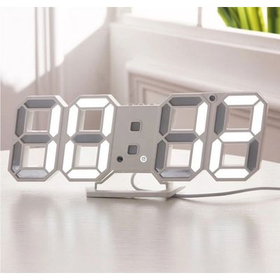 Relógio Digital 3D LED Parede e Mesa