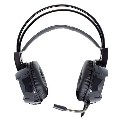 Headset Gamer Mo-hp50 Com Som Imersivo, Microfone Com Cancelamento De Ruído E Led Vermelho
