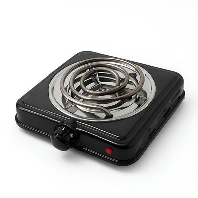 Fogão Elétrico Portátil 1 Boca 1000w 220V Com Termostato De – Preto
