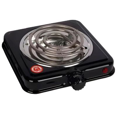 Fogão Elétrico Portátil 1 Boca 1000w 220V Com Termostato De – Preto