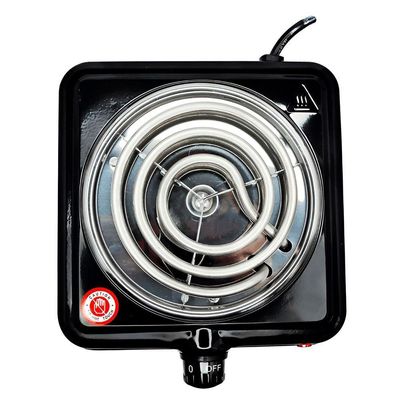 Fogão Elétrico Portátil 1 Boca 1000w 220V Com Termostato De – Preto