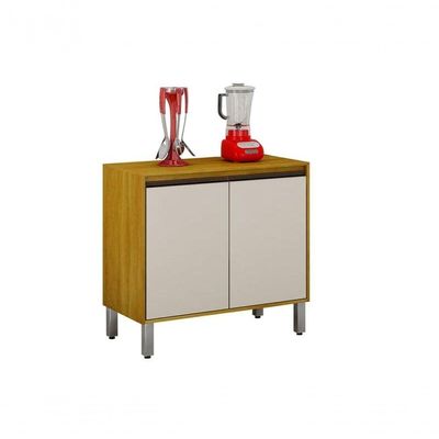 Balcão De Cozinha 2 Portas - Eduarda-cinamomo-off White - Chf Móveis