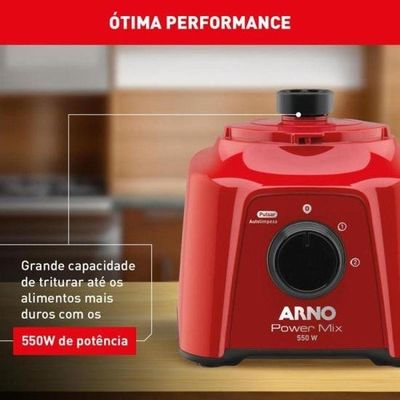 Liquidificador Arno Power Mix 550w Vermelho 110V