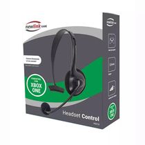 Headset Newlink Console Unilateral Conexão P2 com Haste Regulável e Microfone Preto