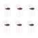 Kit 6 Banquetas Bistrô Bertoia Branca D60 Com Assento Marrom