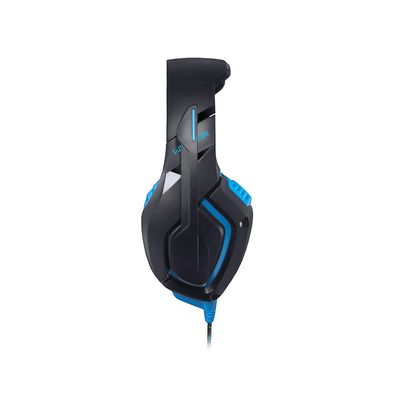 Headset Gamer Warrior Preto e Azul com LED PH244