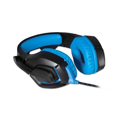 Headset Gamer Warrior Preto e Azul com LED PH244
