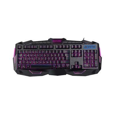 Kit Teclado e Mouse Gamer Multilaser Lightning Preto com LED TC195