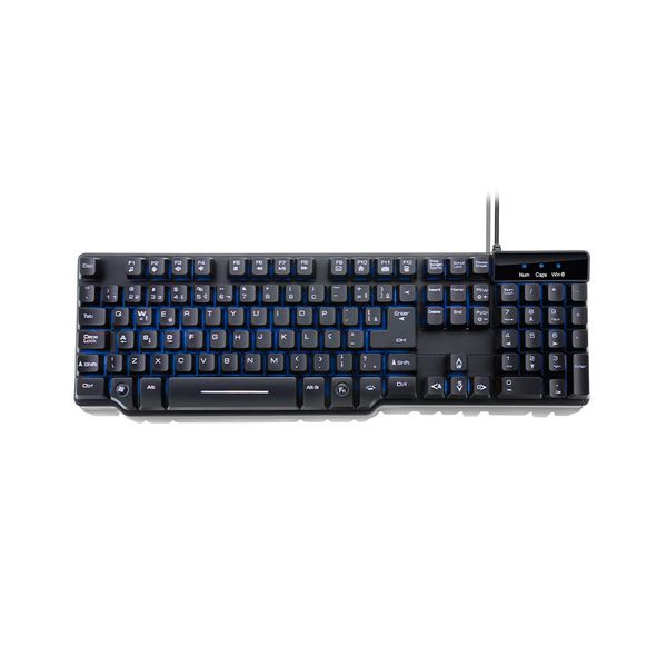 Teclado Gamer Warrior Semi Mecânico Preto com LED TC196 Teclado Gamer Warrior Semi Mecânico Preto com LED TC196
