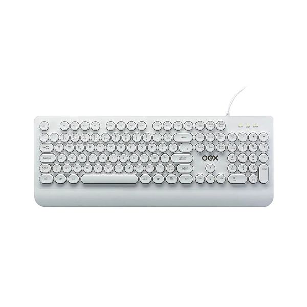 Teclado OEX Pop In Branco TC401 Teclado OEX Pop In Branco TC401