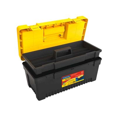 Caixa Plástica para Ferramentas Tramontina 20 Polegadas Preto com Amarelo