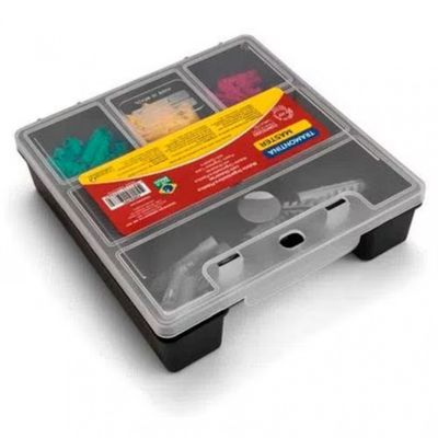 Organizador Plástico 7.1/2 com 6 Divisões Tramontina Transparente com Preto