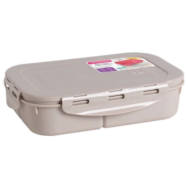 Marmita Retangular em Plástico Hermética LP House 1L Bege Marmita Retangular em Plástico Hermética LP House 1L Bege