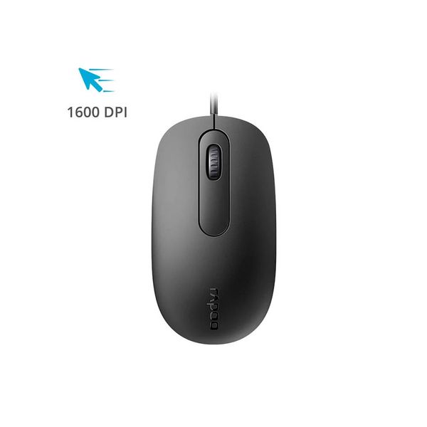 Mouse Multilaser Rapoo N200 Conexão Usb 3.0 com Fio 1.600 Dpi Preto Modelo RA016 Mouse Multilaser Rapoo N200 Conexão Usb 3.0 com Fio 1.600 Dpi Preto Modelo RA016