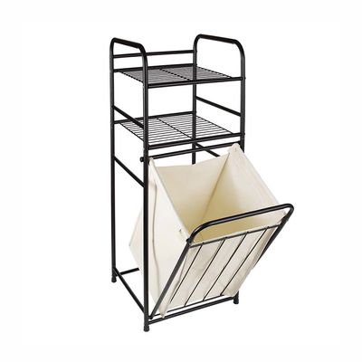 Estante Multiuso Mor com Cesto de Roupas 50L 38x35x95cm Preto