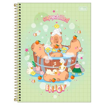 Caderno Universitário 1M Feminino Capyclub 359203 - Tilibra