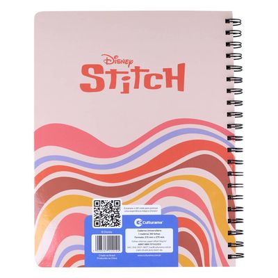 Caderno Universitário 1M Feminino Stitch 707180242 - Culturama