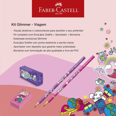 Kit Escrita Glimmer Viagem 4 Peças Faber-Castell